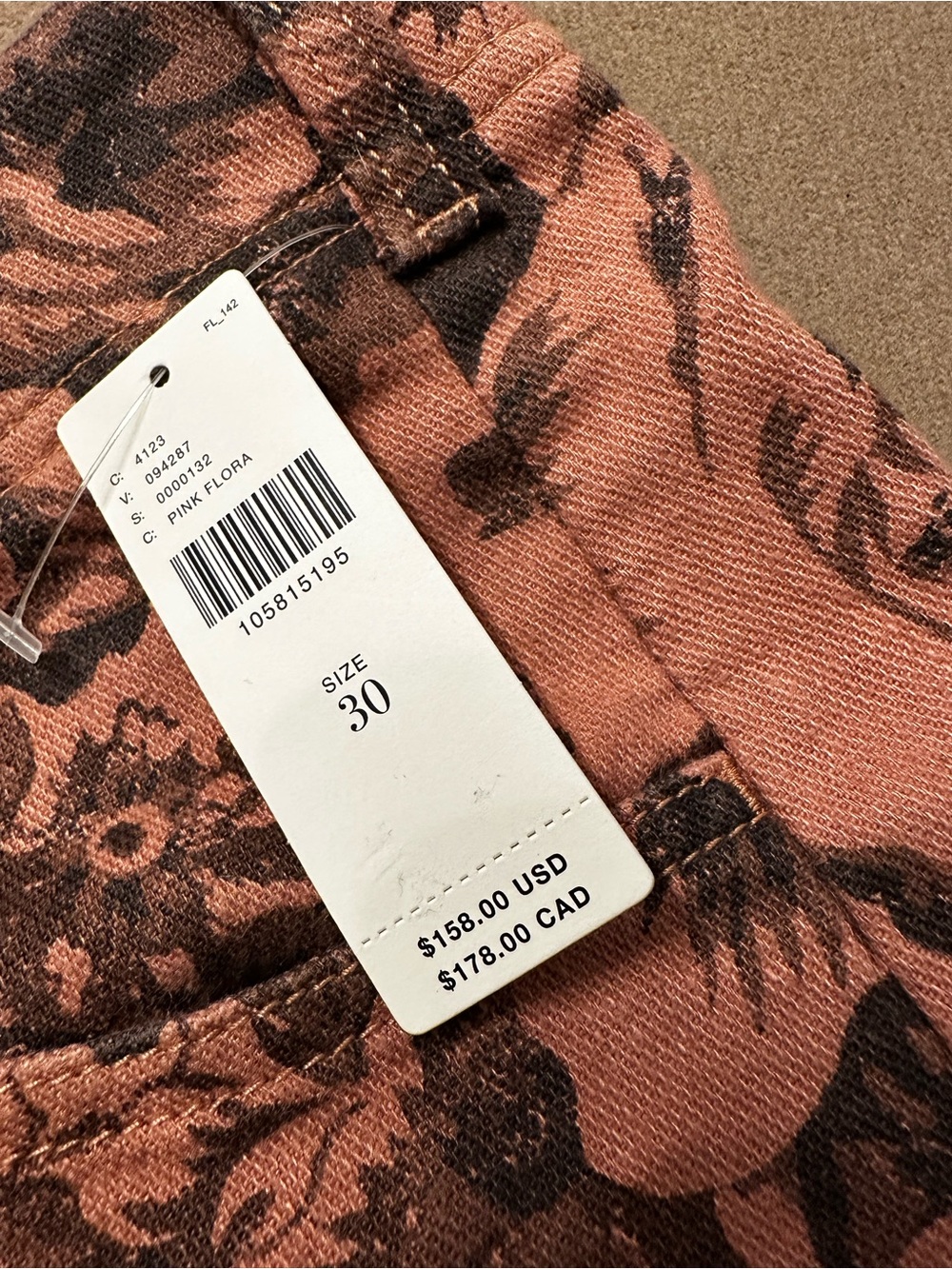 New with Tag! Anthropologie Pilcro Floral Wide-Leg Pink Flare Pants sz 30 - Picture 3 of 5